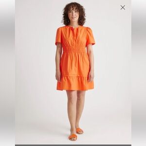 NWT QUINCE 100% Organic Cotton Tiered Mini Dress